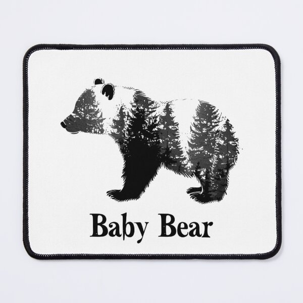 Item preview, Baby Bear Woodland Silhouette – Forest Animal Nature Illustration designed and sold by inkoutninja.