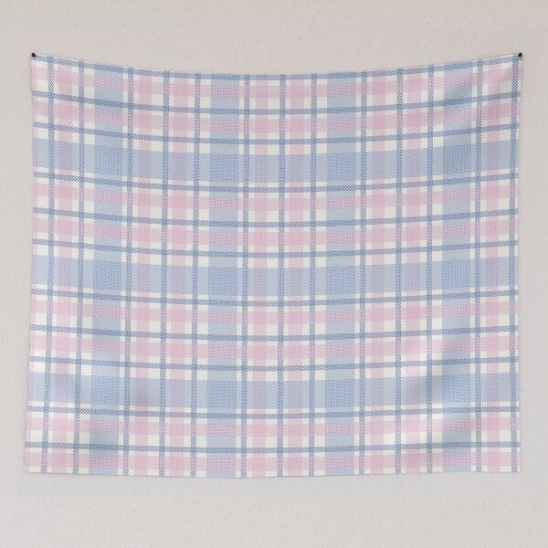 Item preview, Grandmillenial plaid in blue and pink designed and sold by FrancesPoff.