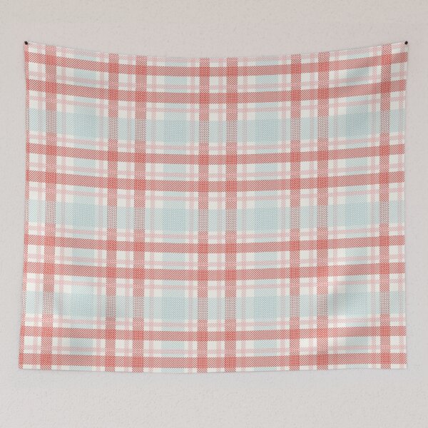 Item preview, Grandmillenial plaid in red and aqua teal designed and sold by FrancesPoff.