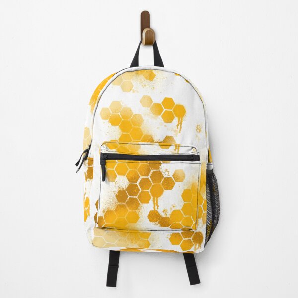 Item preview, "Gold Hexagon Splatter - Bright Metallic Abstract Pattern designed and sold by TheArtOfTreble.