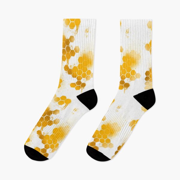 Item preview, "Gold Hexagon Splatter - Bright Metallic Abstract Pattern designed and sold by TheArtOfTreble.