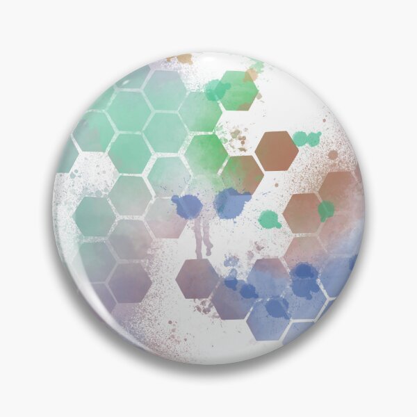Artikelvorschau, Pastellfarbenes sechseckiges Aquarell-Spritzmuster – abstraktes Regenbogenmuster entworfen und verkauft von TheArtOfTreble.
