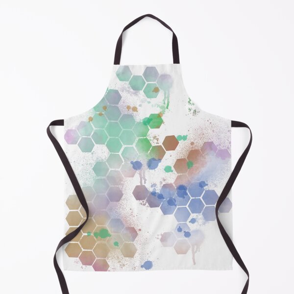 Artikelvorschau, Pastellfarbenes sechseckiges Aquarell-Spritzmuster – abstraktes Regenbogenmuster entworfen und verkauft von TheArtOfTreble.