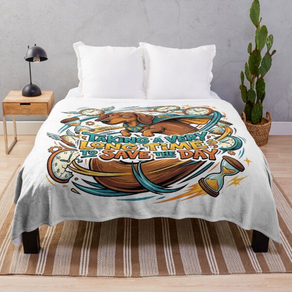 Item preview, Long Dachshund Hero Taking A Very Long Time Now designed and sold by Tong4130.