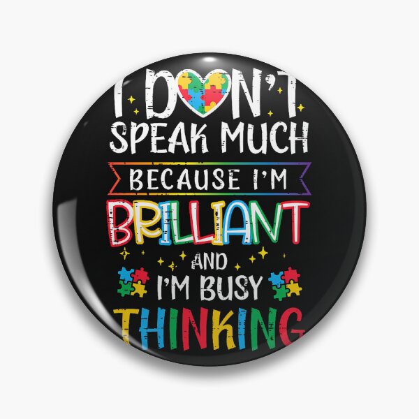 Item preview, I Dont Speak Much Im Brilliant Autism Awareness Kids Youth designed and sold by Trungles-tee.
