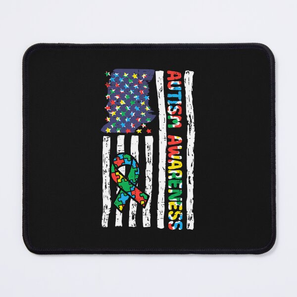 Item preview, Autism Awareness Us Flag Ribbon Asd Patriotic Men Women Kids designed and sold by Trungles-tee.