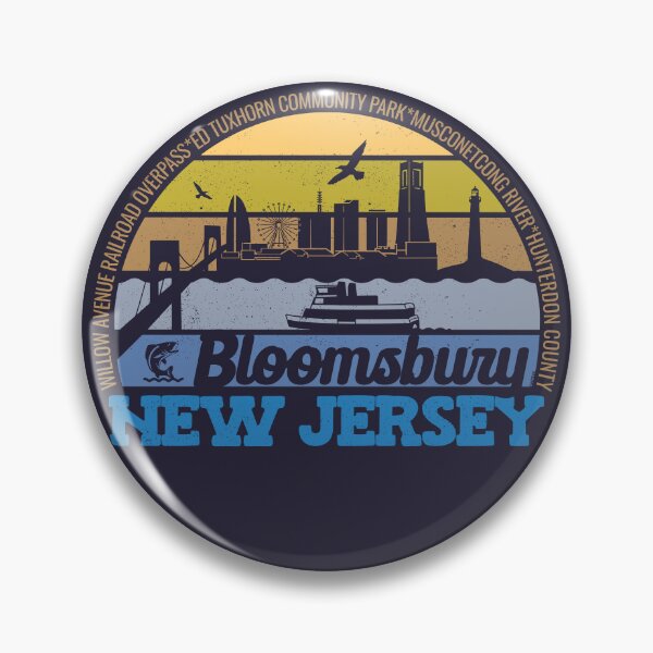 Item preview, Bloomsbury New Jersey Sunset Retro Vintage Local Pride Logo designed and sold by CRHPOD20.