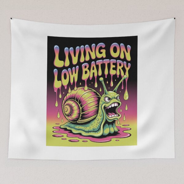 Item preview, Living on Low Battery – Slow, Tired, Still Moving designed and sold by NewUSShop.