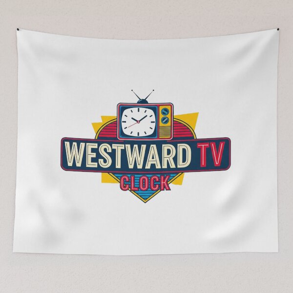 Item preview, 80s Retro Westward TV Clock designed and sold by Pollock.