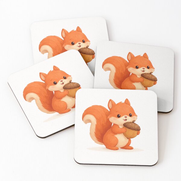 Item preview, Cute Squirrel With Acorn – Autumn Woodland Animal Illustration designed and sold by DrizzyV.