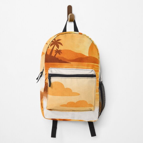 Item preview, Warm Minimalist Sunset Landscape – Orange Aesthetic Illustration designed and sold by DrizzyV.