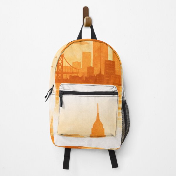 Item preview, Minimalist Orange City Skyline – Modern Urban Sunset Illustration designed and sold by DrizzyV.