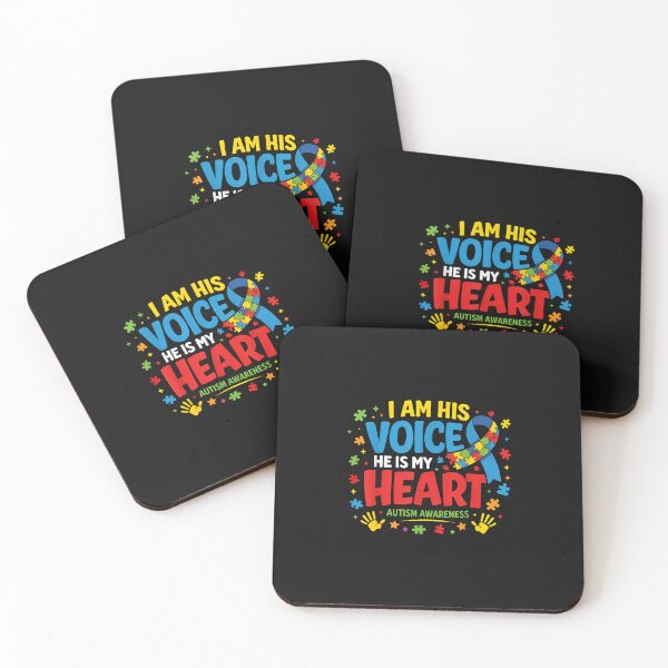 Item preview, Autism Mom Awareness I Am His Voice He Is My Heart Ribbon designed and sold by Trungles-tee.
