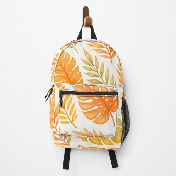 Item preview, Tropical Leaf Pattern – Warm Orange Botanical Seamless Design designed and sold by DrizzyV.