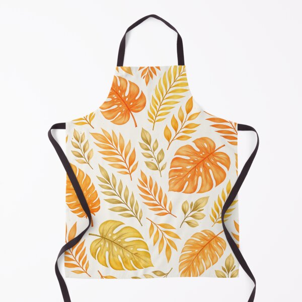 Item preview, Tropical Leaf Pattern – Warm Orange Botanical Seamless Design designed and sold by DrizzyV.