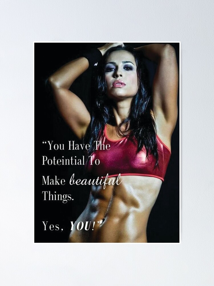 Women's Inspirational Fitness Quote and Saying Poster for Sale by