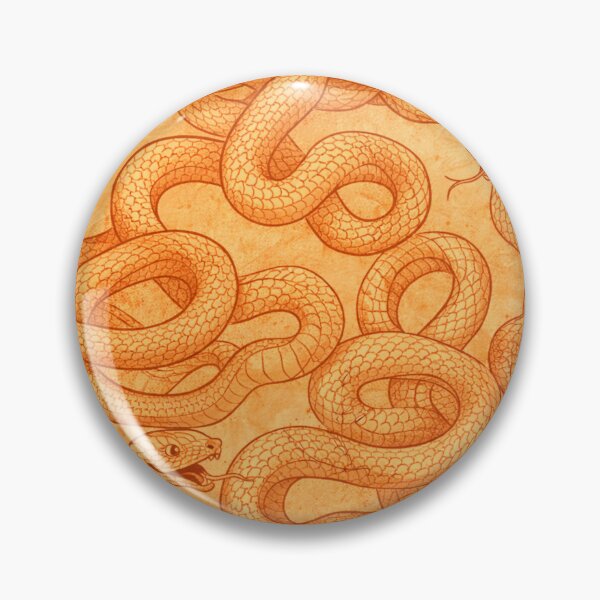 Item preview, Snake Pattern Illustration – Vintage Orange Reptile Design designed and sold by DrizzyV.