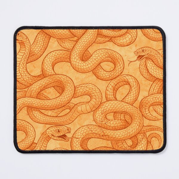 Item preview, Snake Pattern Illustration – Vintage Orange Reptile Design designed and sold by DrizzyV.