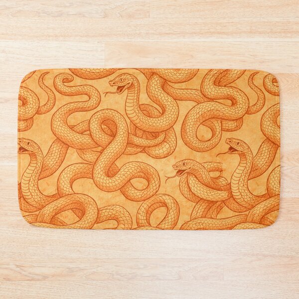 Item preview, Snake Pattern Illustration – Vintage Orange Reptile Design designed and sold by DrizzyV.