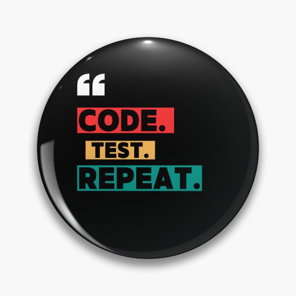 Item preview, Code Test Repeat Programmer Sticker designed and sold by CodeChai-Studio.