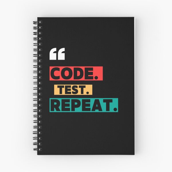 Item preview, Code Test Repeat Programmer Sticker designed and sold by CodeChai-Studio.