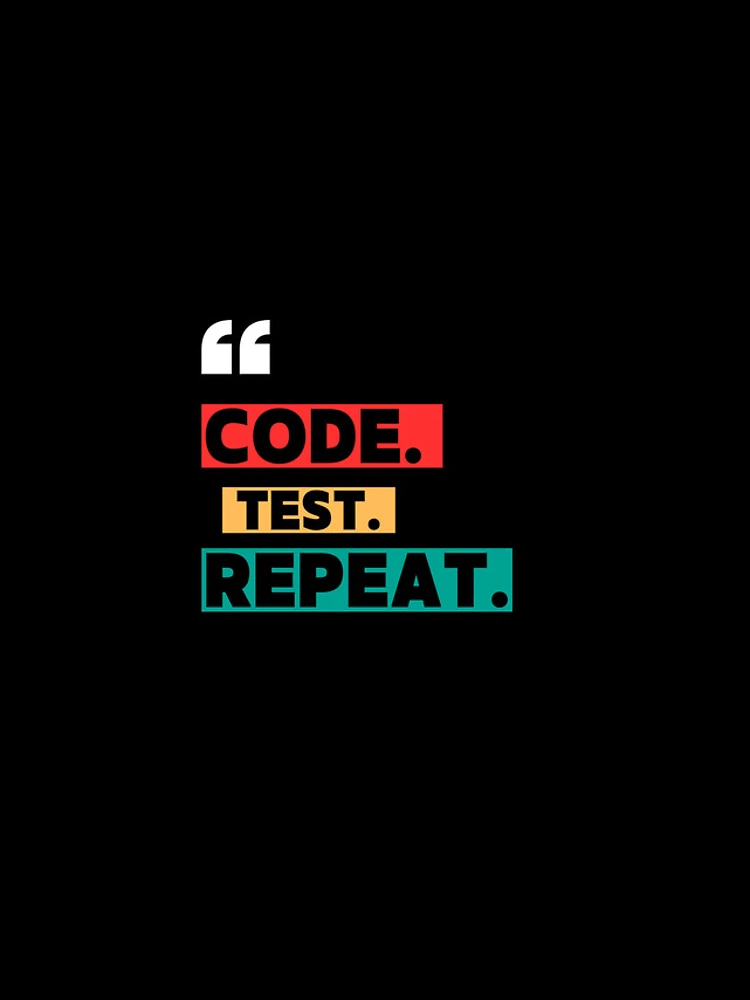 Thumbnail 4 of 4, iPhone Case, Code Test Repeat Programmer Sticker designed and sold by CodeChai-Studio.