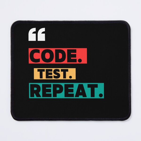 Item preview, Code Test Repeat Programmer Sticker designed and sold by CodeChai-Studio.