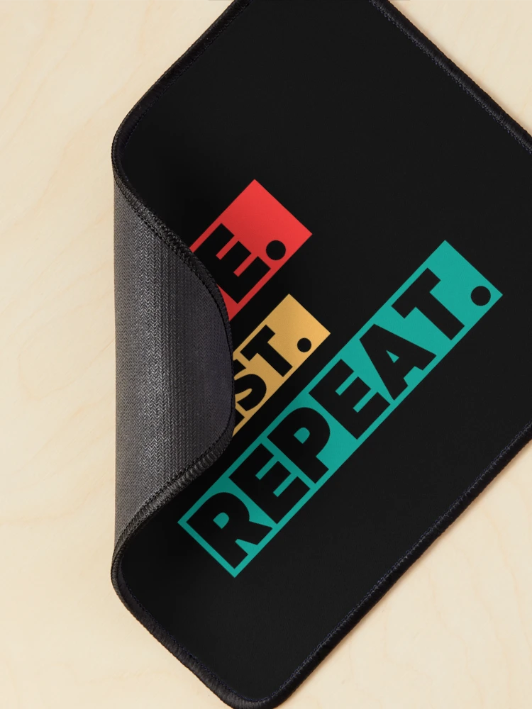 Thumbnail 2 of 5, Mouse Pad, Code Test Repeat Programmer Sticker designed and sold by CodeChai-Studio.
