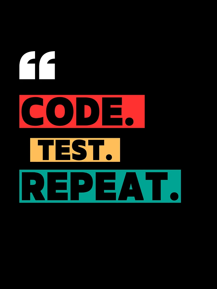 Thumbnail 7 von 7, Oversized T-Shirt, Code Test Repeat Programmer Sticker designt und verkauft von CodeChai-Studio.