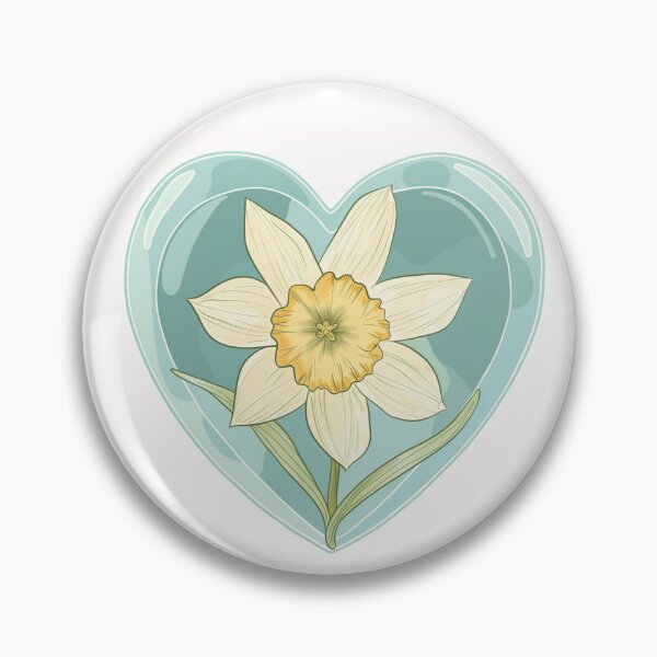 Item preview, March Daffodil Aquamarine Birth Flower designed and sold by bloomandthread.