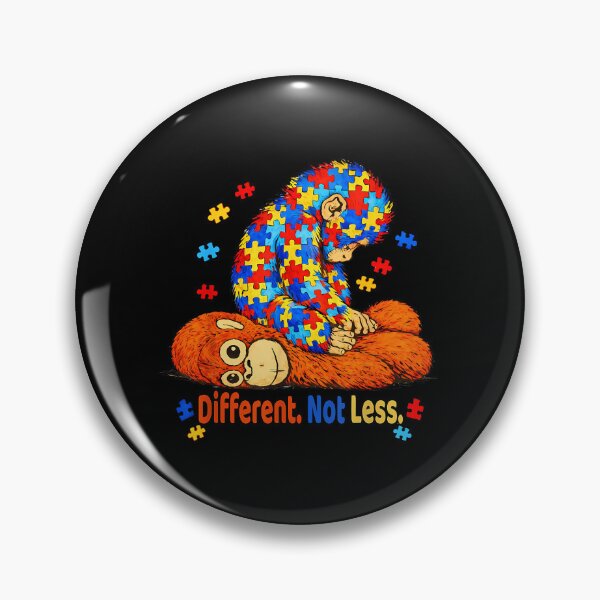 Item preview, Different Not Less Cute Autism Monkey Punch Puzzle Funny designed and sold by Dear-Blue.
