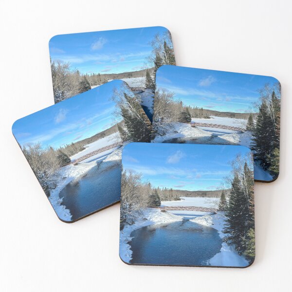 Item preview, Scenic Bridge and Lake in the Winter designed and sold by ClarissaFlora.