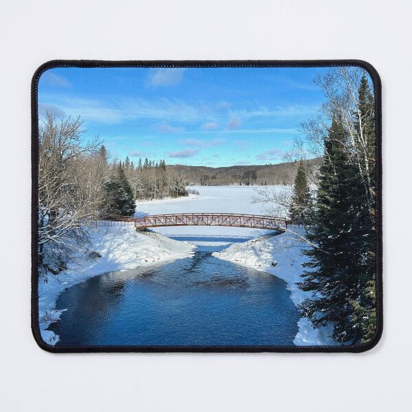 Item preview, Scenic Bridge and Lake in the Winter designed and sold by ClarissaFlora.