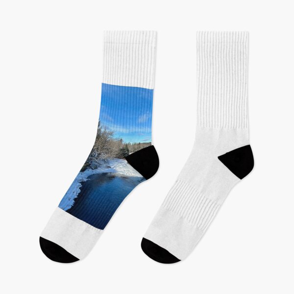 Item preview, Scenic Bridge and Lake in the Winter designed and sold by ClarissaFlora.