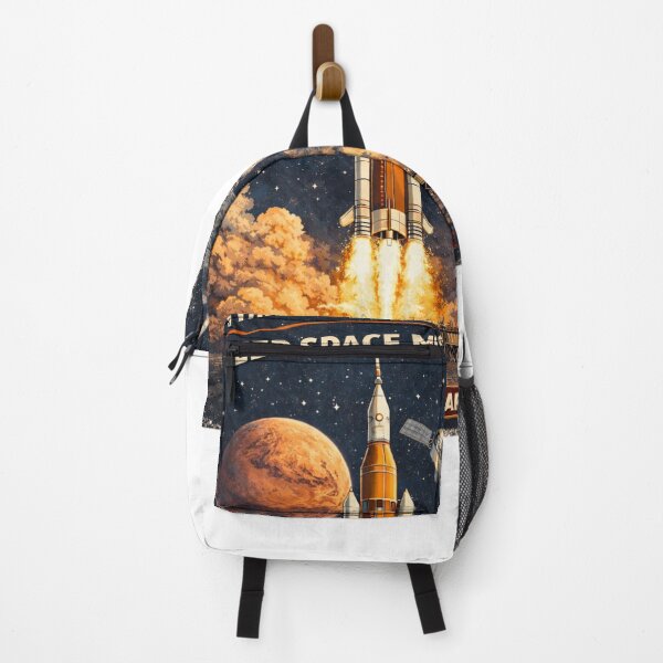 Item preview, Vintage Space Rocket Launch Poster – Deep Space Mission designed and sold by YBsahadow.