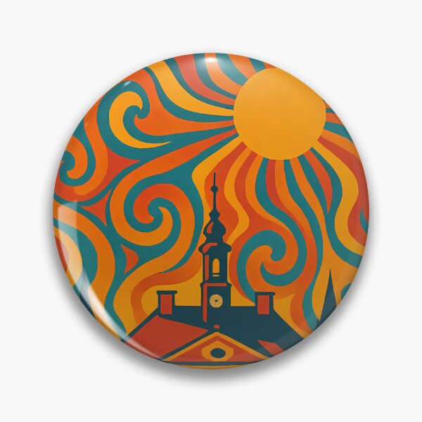 Item preview, Trippy Psychedelic Poster of Tartu | Neon University Skyline | Surreal Estonian Cityscape Art designed and sold by PaintedPixels01.