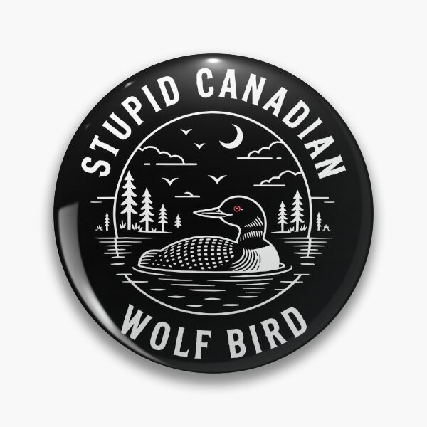 Item preview, Funny Stupid Canadian Wolf Bird Loon Hockey Wildlife Design designed and sold by Thiago Valentim.