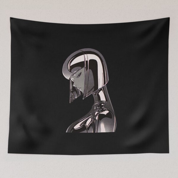 Item preview, Metallic Robot Waifu - Futuristic Chrome Art designed and sold by VictorPrimo.