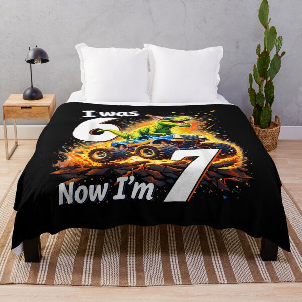 Item preview, I Was Six Now I'M Seven 67 Dinosaur Meme 7Th Birthday Boys designed and sold by Dear-Blue.