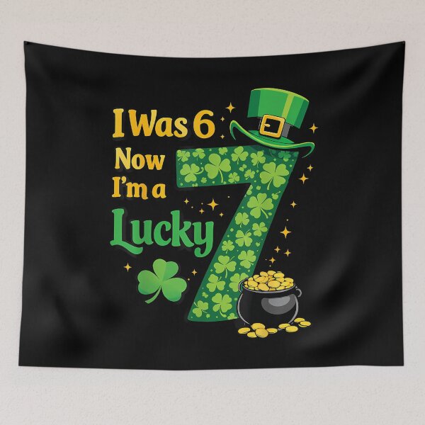 Item preview, I Was 6 Now Im 7 Lucky 7Th Birthday St Patricks Day designed and sold by Dear-Blue.