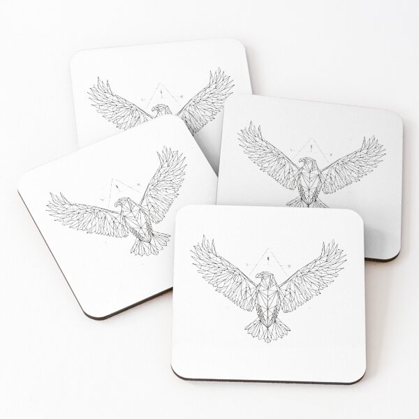 Item preview, Minimalist Eagle Geometric Line Art | black and white designed and sold by TypoArtPrints.