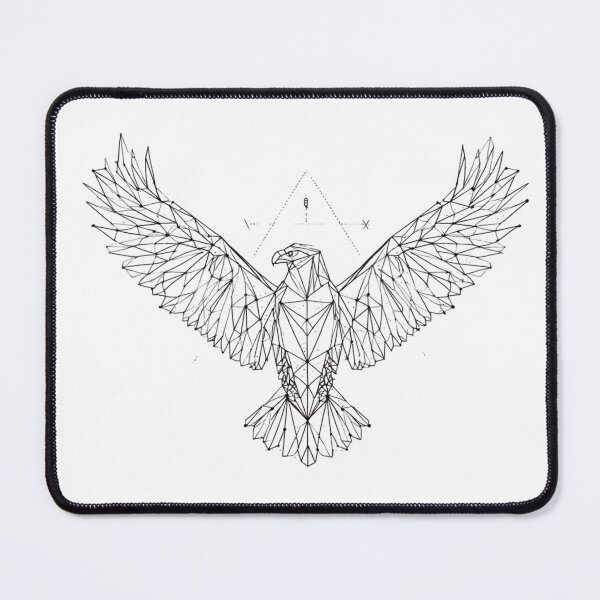 Item preview, Minimalist Eagle Geometric Line Art | black and white designed and sold by TypoArtPrints.
