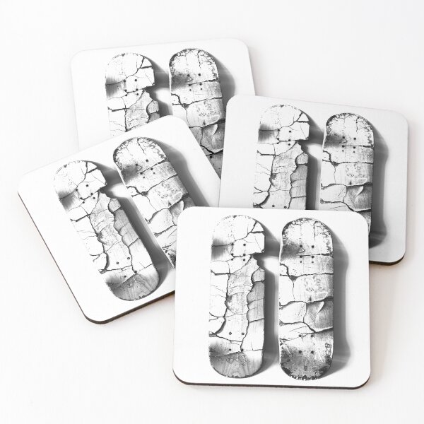 Item preview, Cracked Concrete Skateboard Decks – Black & White Urban Texture Photo designed and sold by inkoutninja.