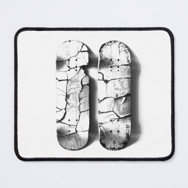 Item preview, Cracked Concrete Skateboard Decks – Black & White Urban Texture Photo designed and sold by inkoutninja.