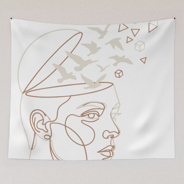 Item preview, Minimalist Surreal Mind's Eye Line art designed and sold by Monocromo Shop.