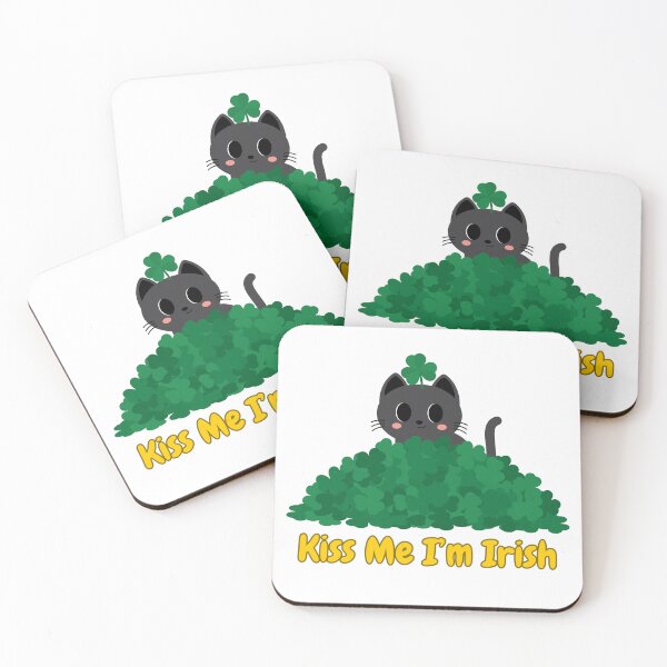 Item preview, Kiss Me, I’m Irish Cat for St. Patrick’s Day designed and sold by OmCollections.