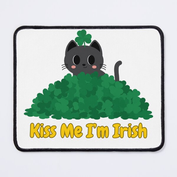 Item preview, Kiss Me, I’m Irish Cat for St. Patrick’s Day designed and sold by OmCollections.