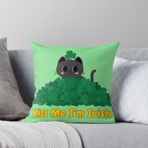Item preview, Kiss Me, I’m Irish Cat for St. Patrick’s Day designed and sold by OmCollections.