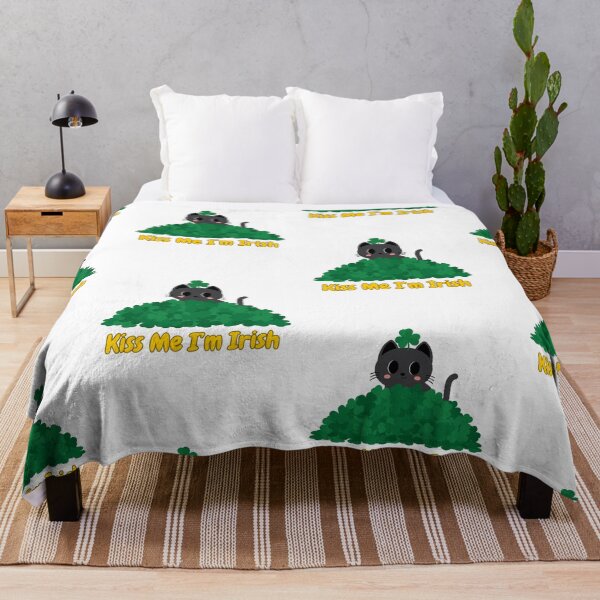 Item preview, Kiss Me, I’m Irish Cat for St. Patrick’s Day designed and sold by OmCollections.