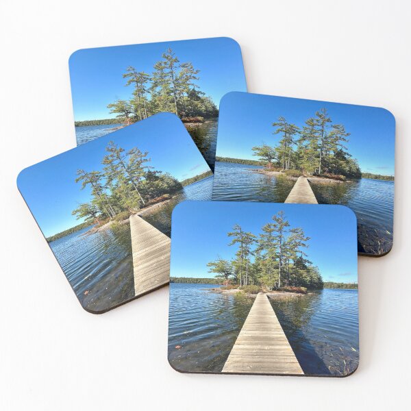 Item preview, Peaceful boardwalk on a lake designed and sold by ClarissaFlora.